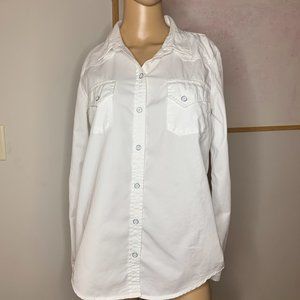 VICTORIA'S Secret White Button-Down Shirt
